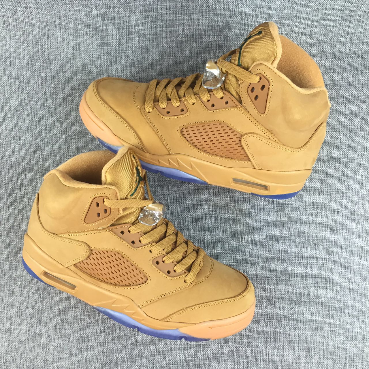 New Air Jordan 5 Wheat Yellow Shoes